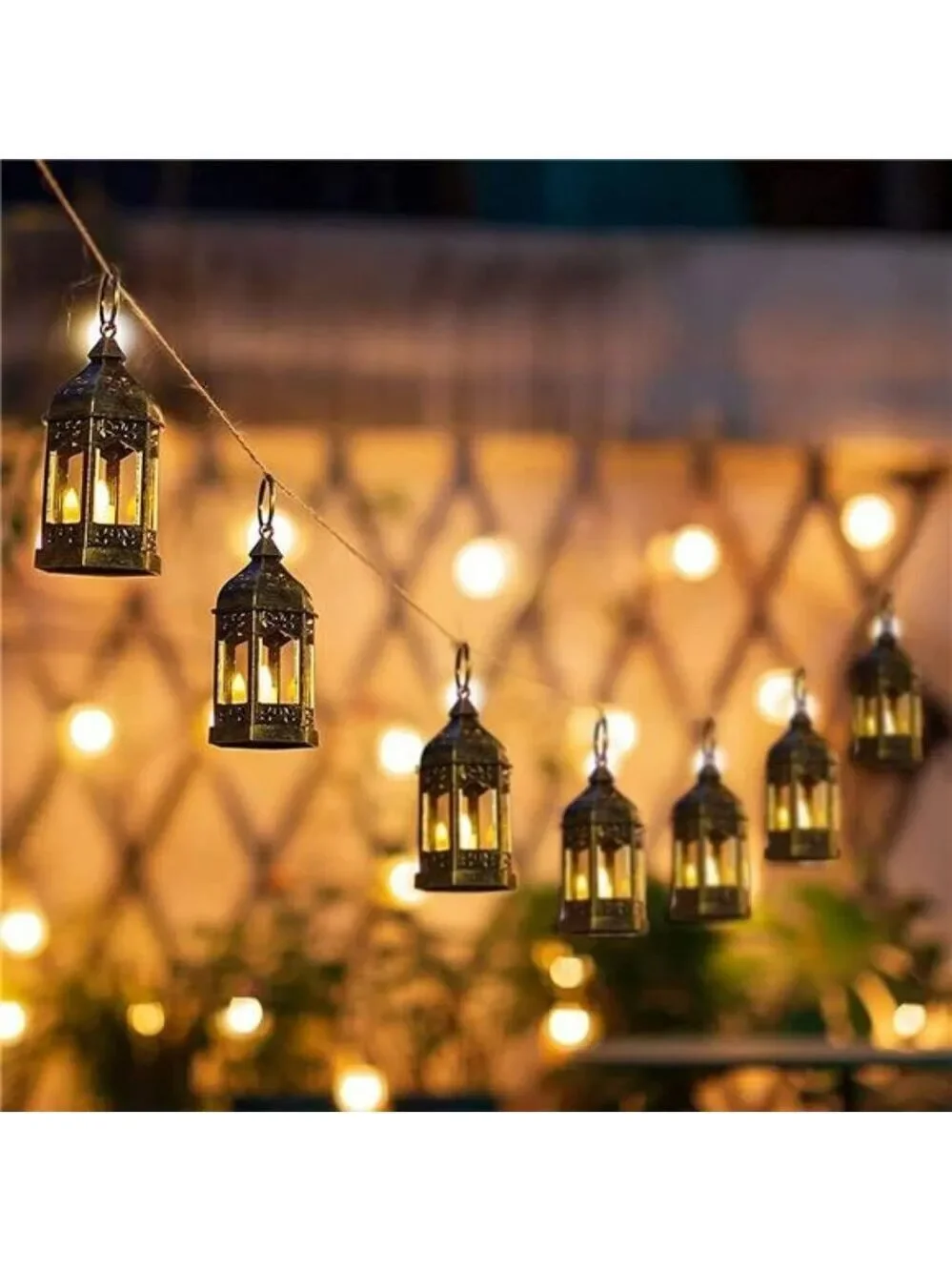 Gold Mini LED Lanterns Set of 10 Flickering Wedding Party Table Centerpieces